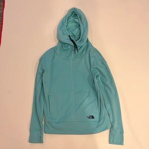 THE NORTH FACE Funnel Cowl Neck Pullover Hoodie Sweatshirt Medium blue